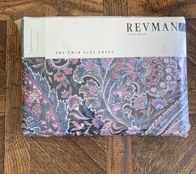 Revman 053124002016 Vintage New Twin Flat Sheet Aladdin Paisley Multi Colored Percale Usa