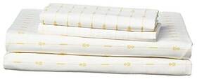 Ushsa01095414 Revman International Sheets Cotton Percale Bedding Set Crisp And Queen Pineapple Pinstripe Yellow
