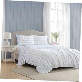 Ushsa01330921 Revman International Laura Ashley - Sheet Set Crisp And Cool Cotton Percale Queen Floral Ribbon Blue Ushsa01330921 Revman International Laura Ashley - Sheet Set Crisp And Cool Cotton Percale Queen Floral Ribbon Blue
