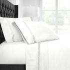 Rgilembrdr2rpeshtqwhtslvr Egyptian Luxury Embroidered Bed Sheet Set Ultra Soft 640816175594 Rgilembrdr2rpeshtqwhtslvr Egyptian Luxury Embroidered Bed Sheet Set Ultra Soft 640816175594