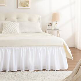 Xl-15 Rimela 746827169642 Full Size White Bed Skirt 15 Inch Drop Full/full Xl-15 Rimela 746827169642 Full Size White Bed Skirt 15 Inch Drop Full/full