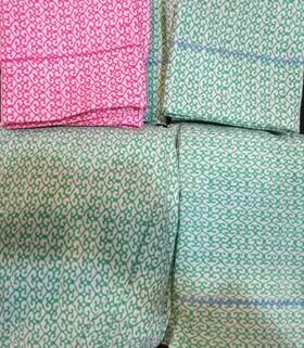 Hbe-s25-034-cat Roller Rabbit Green White Catalina Queen Sheet Set With 8 Pillowcases Excell Cond
