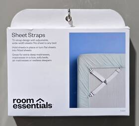 Room Essentials 198850323766 4 Count Sheet White Straps Set Adjustable And Wide Width Room Essentials 198850323766 4 Count Sheet White Straps Set Adjustable And Wide Width