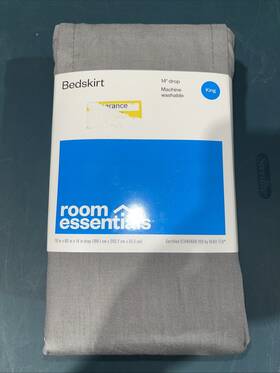 79066251 Room Essentials King Bedskirt Dark Gray - Cotton Blend 215 Thread Count 79066251 Room Essentials King Bedskirt Dark Gray - Cotton Blend 215 Thread Count