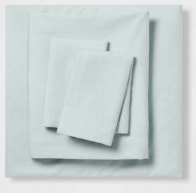 81644557 Room Essentials King Microfiber Solid Sheet Set Mint -