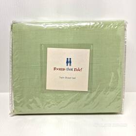 Rooms That Rule 606942481381 Vintage Twin Sheet Set 100% Cotton Yarn Dyed Green Bedding Rooms That Rule 606942481381 Vintage Twin Sheet Set 100% Cotton Yarn Dyed Green Bedding