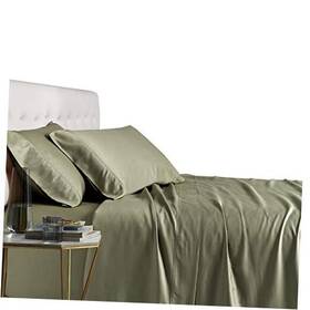 Royal Hotel Collection 825624845321 Viscose From Bamboo Bed Sheets Twin Extra Long Xl Long-xl Sage