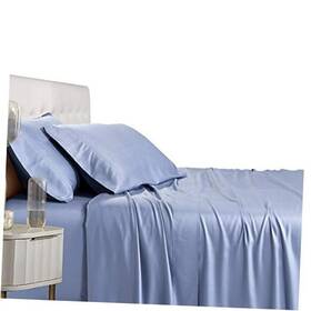 Royal Hotel Collection 825624863783 Viscose From Bamboo Bed Sheets Solid Super Soft And Cool 4pc Queen Periwinkle Royal Hotel Collection 825624863783 Viscose From Bamboo Bed Sheets Solid Super Soft And Cool 4pc Queen Periwinkle