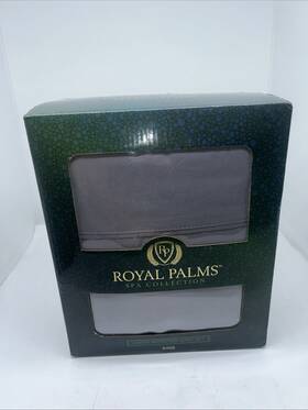 Royal Palms 694202908334 Spa Collection Luxury Microfiber King Sheet Set Grey - New