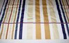 Royal Tradition Lillian King Pillowcase Cotton Blue Gold Stripe Euc