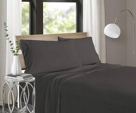 Royale Linens 011342248845 Soft Tees Luxury Cotton Modal Jersey Knit Sheet Set Dark Grey King