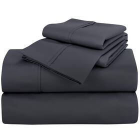 Royale Linens 011342266931 400 Thread Count 100% American Grown Cotton 4 Piece Sateen King Sh