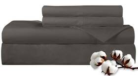 Royale Linens 011342275124 300 Thread Count 100% Long Staple Combed Cotton Queen Grey