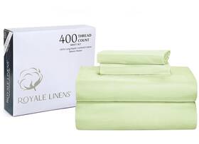 Royale Linens 011342303490 400 Thread Count 100% American Grown Cotton 3 Piece Sateen Twin Sheet Set - 1 Royale Linens 011342303490 400 Thread Count 100% American Grown Cotton 3 Piece Sateen Twin Sheet Set - 1