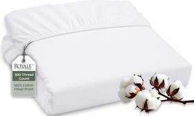 Royale Linens 445035257235 300 Thread Count 100% Long Staple Combed Cotton Fitted Sheet King