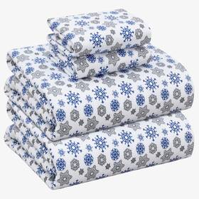 61-p12s-8hz6 Ruvanti Flannel Sheets King Size - 100% Cotton Brushed Set