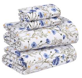 Ruvanti 810076492117 100 Cotton Sheets - Soft Breathable Full Sheet Set Deep Pocket Si