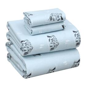 Ruvanti 810141351615 Flannel Sheets Queen Size - 100% Cotton Double Brushed Bed Deep Pockets