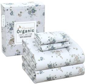 Ruvanti 810141359130 100% Organic Cotton Sheets Queen Size Bed Set 4 Pc Sheet S