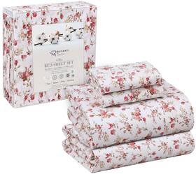 Ruvanti 810159790628 100% Cotton Sheets - Crispy Cooling Percale For California King Size B