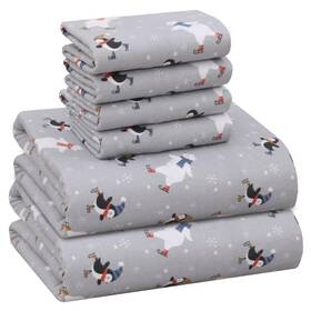 Ruvanti 810159794428 Flannel Sheets Queen Size 6 Pcs - 100% Cotton Double Brushed Bed Shee Ruvanti 810159794428 Flannel Sheets Queen Size 6 Pcs - 100% Cotton Double Brushed Bed Shee