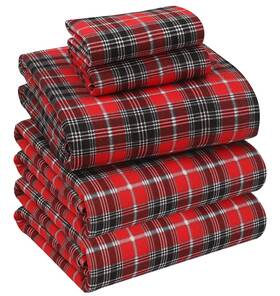 Ruvanti 810159794602 Flannel Sheets Split King Size - 100% Cotton Brushed Bed Se