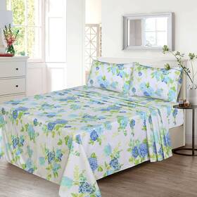 Ruvanti 850024947573 Full Size Sheets Set Brushed Microfiber 4 Pieces 1 Fitted Sheet F
