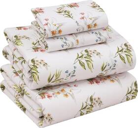 Zt-ctbs-1512 Ruvanti 100% Cotton Percale 4pc Sheet Set Cool Breathable Soft Comfortable 16 Inch Pockets