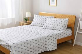 Safdie 688466131584 Bedding Bed Sheet 4 Piece Queen Breathable Hotel Cozy Comfy Hypoallergenic Mi