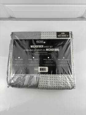 Safdie & Co. 688466005465 And King Size Microfiber Sheet Set 3 Piece Gray