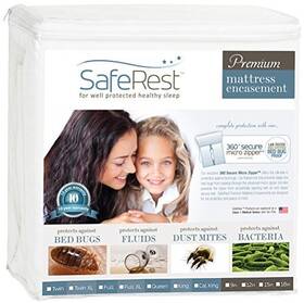 Cominhkg018120 Saferest Full Size Premium Waterproof Lab Certified Bed Bug Proof White