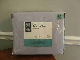 Salt 894190079146 Brand New In Pkg Microfiber 4 Pc. King Sheet Set Lavender Salt 894190079146 Brand New In Pkg Microfiber 4 Pc. King Sheet Set Lavender