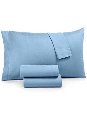 Sanders 091116720371 Light Blue Solid Twin Xl Sheet Set