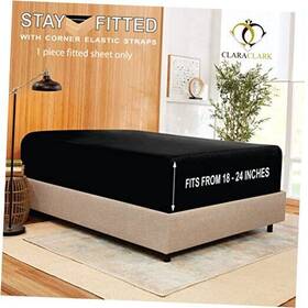 Sanders Collection 840284543714 Stay Fitted Single Sheet Only Fit On Mattress King Black Sanders Collection 840284543714 Stay Fitted Single Sheet Only Fit On Mattress King Black