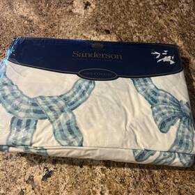 Sanderson 028828666383 Vtg New Luxury 200 Percale Queen Premium Fitted Stapleton Cotton Nos