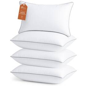 Mmt-bcbp-4-s Sasttie Pillows Standard Size Set Of 4 Full Bed White