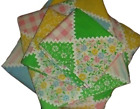 Sears Complete Pc Queen Sheet Set Bright Patchwork Print Euc