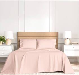 Serene Sleep 191790068797 1000 Thread Count 4-pc Sheet Set Blush Color Full