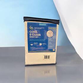 Serta 034086774241 Cool And Clean 4-pc. - Sz Queen Microfiber Sheet Set With Antimicrobial -new