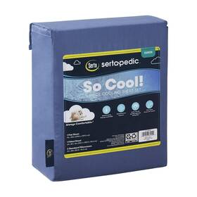 Serta 081806081035 So Cool 3-piece Sheet Set Blue Twin Serta 081806081035 So Cool 3-piece Sheet Set Blue Twin