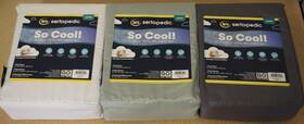 Serta 081806081080 3 Set Sertapedic So Cool 4 Piece Cooling Sheet Grey Mint White Queen