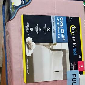Ns957 Serta Sertarest Cozy Chill 6 Piece Full Sheet Set Pink Deep Fitted Polyester Ns957 Serta Sertarest Cozy Chill 6 Piece Full Sheet Set Pink Deep Fitted Polyester