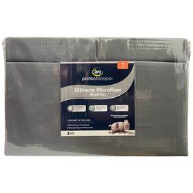 Sr9128009563-16 Serta Perfect Sleeper Ultimate Microfiber 4 Piece Sheet Set Grey Twin