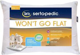 Sertapedic Super 826697692072 Wonftt Go Flat Pillows Set Of 2 Count Pack 1 White