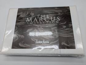 1420twss Sferra Marcus Dot White Twin Sheet Set 3 Pc 100% Pima Cotton Sateen 400tc New
