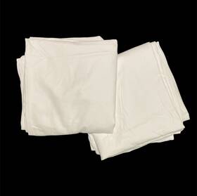 17415 Sferra Lot Of 2 Queen Size White Flat Sheet 100% Cotton Using Pima Yarns 96x114