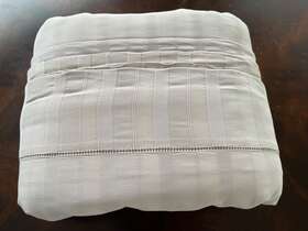 3390 Sferra Beige King Flat Sheet - Egyptian Cotton Percale- Preowned