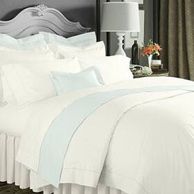 3992kgssivo Sferra Celeste Ivory King Sheet Set 4pc Solid Cotton Percale 600tc Italy New