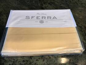 Sferra 780870042507 Giotto King Flat Sheet 114 X Cotton Sateen Honey Nip