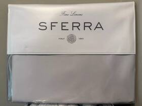 Sferra 780870087867 Marialva Cotton Silk Fitted Sheet Queen Ivory 60% 40%